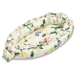 Sensillo GNIAZDO/KOKON VELVET MAGNOLIA RÓŻOWY 80x45 + PODUSZKA