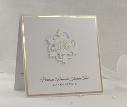 Zaproszenie na Pierwszą Komunię Świętą, Linia Gold, wzór