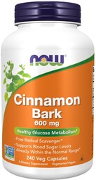 Now Foods, Cinnamon Bark - Cynamon 600 mg,