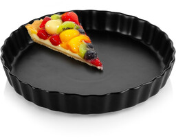 Forma do tarty ceramiczna czarna 24,5 cm