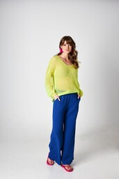 Pakamera Alpaka sweter Gili - neon żółty
