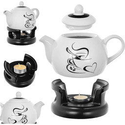 Dzbanek ceramiczny z podgrzewaczem Irais 1L serce