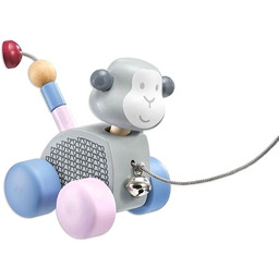 Selecta 64025 Äffchentanz, zabawka do ciągnięcia, z drewna,