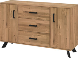 Komoda TOLEDO D-S3-D 85x130-180x40 cm dębowa z szufladami
