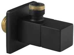 Sapho Zawór kątowy 1/2"x3/8" czarny mat SL115