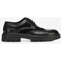 Męskie brogsy ze skóry naturalnej na podeszwie track