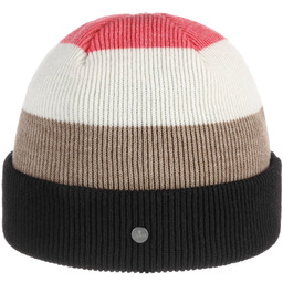 Czapka Block Stripes Merino by Lierys, morelowy, One