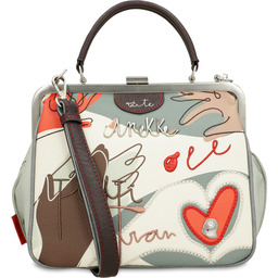 Anekke Szara Torebka Modny Kuferek Damski