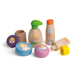 Drewniane kosmetyki dla lalek do pielęgnacji Erzi