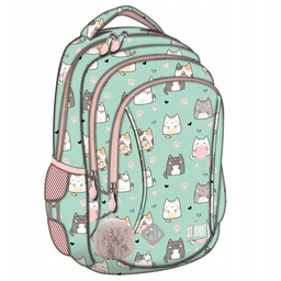 Plecak 3 komorowy Charming Cats ST-Majewski