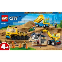 Lego City Ciężarówki i dźwig z kulą wyburzeń