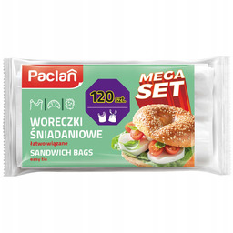 Paclan Mega Set Woreczki śniadaniowe zawiązywane 120 szt.