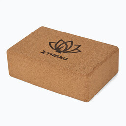Xtrexo, kostka do jogi korkowa, naturalna, 1 sztuka