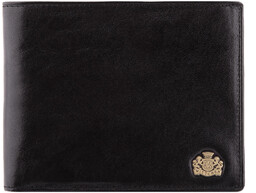 Średni portfel męski mieszczący dowód rejestracyjny czarny