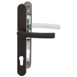 Klamka drzwiowa 30A/1006 na szyldzie PZ biel/brąz