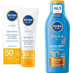 NIVEA SUN Zestaw Sensitive Krem do twarzy SPF