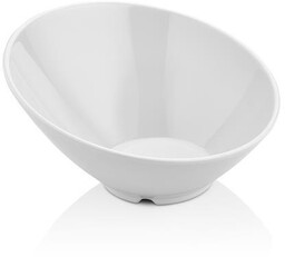 MISKA SKOŚNA Z MELAMINY 23,3 x 12,5 BIAŁA