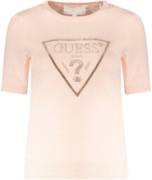 GUESS JEANS DAMSKI RÓŻOWY SWETER