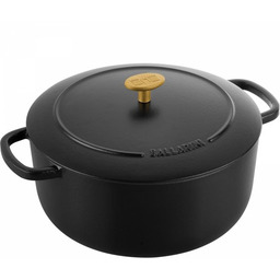 Ballarini Garnek żeliwny Okrągły 5.5l Czarny Bellamonte