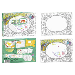 Koloro-ramka "Sowy" ramka do kolorowania MONUMI 6299-KOLORORAMKA-MONUMI