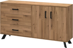 Komoda TOLEDO S3-D2 85x120-200x40 cm dębowa z szufladami