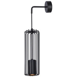 Lumes Czarny druciany kinkiet z regulacją zwisu -