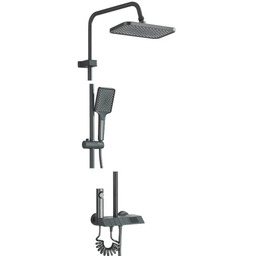 Zestaw natryskowy z deszczownicą 85-120 cm , szary