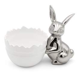 Miseczka wielkanocna biało-srebrna CW12-4