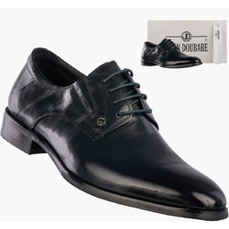 Buty Męskie JOHN DOUBARE Skórzane Półbuty Wizytowe Granatowe