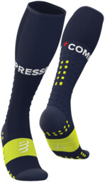 COMPRESSPORT Skarpety kompresyjne FULL SOCKS RUN granatowo-żółte