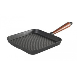 Skeppshult Patelnia grillowa kwadrat 25 cm, drewniana rączka