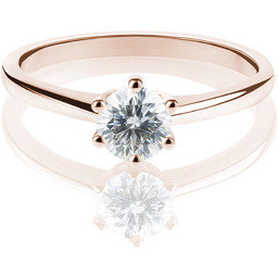 Pierścionek zaręczynowy z różowego złota z diamentem 0.50ct