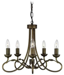 Żyrandol OLIVIA OV5 BLK/GOLD Elstead