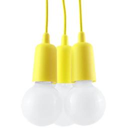 Lampa wisząca DIEGO 3 żółta SL.0579 - Sollux