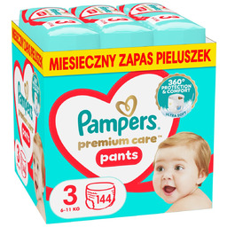 Pampers Premium Care Pants Pieluchomajtki, rozmiar 3, 144