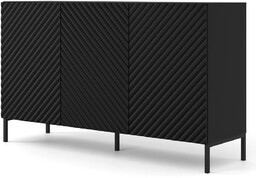 Edinos Komoda modern glamour czarny mat + czarne