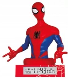 Lampka 3D z budzikiem Spiderman SPD3621 Kids Euroswan