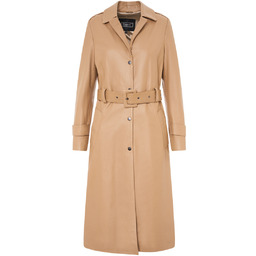 Bukowski Skórzany Płaszcz damski "Żaneta" trencz z paskiem