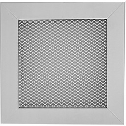 Kratka wentylacyjna metalowa biała z siatką 12,5x12,5