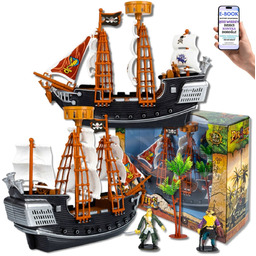 Duży Statek Piracki Zestaw Dla Dzieci Okręt Statek