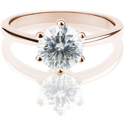 Pierścionek zaręczynowy z diamentem 0.84ct różowe złoto