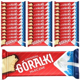 Góralki mleczne Wafelki z kremowym nadzieniem w polewie