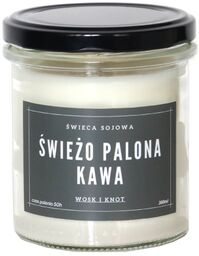 Świeca sojowa ŚWIEŻO PALONA KAWA - aromatyczna ręcznie
