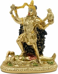 Antyczne złoto hinduskiego boga Kali statuetka  indyjski