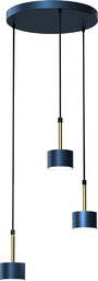 Lampa wisząca ARENA, MLP7774, niebieski/złoty, 3x11W GX53