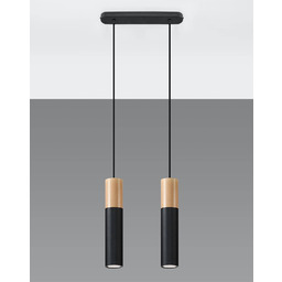 Sollux Lighting Lampa wisząca PABLO 2 SL.0633 czarna