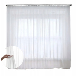 Firana Gotowa Biała Woal Do Salonu Kuchni Pokoju