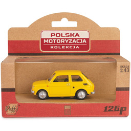 Kolekcja PRL FIAT 126P ŻÓŁTY, SKALA 1:43 Maluch