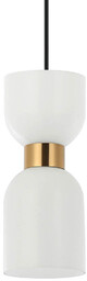 Szklana lampa wisząca Monza PND-57602-1-BRO Italux czarny biały