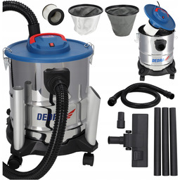 Odkurzacz Bezworkowy Dedra 1200W 20L Gips Gruz Popiół